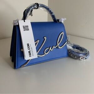 Karl Lagerfeld K/SIGNATURE SMALL CROSSBODY BAG Ultramarine NWT